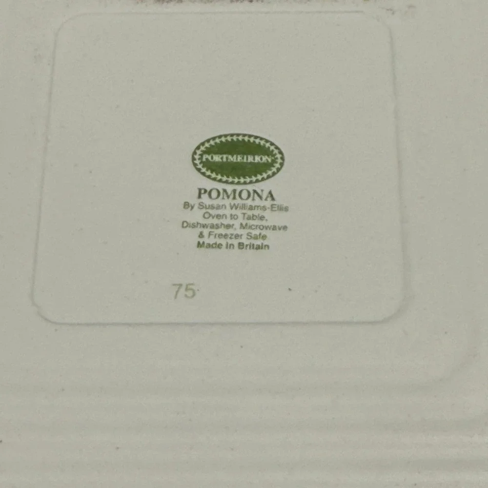 Vintage Portmeirion Pomona Square Casserole Baker Princess Orange 10